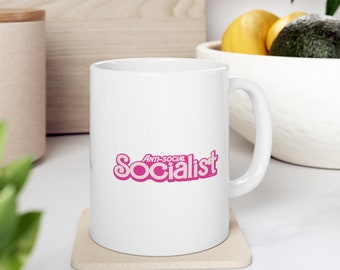 Anti-Social Socialist font Ceramic Mug 11oz, Socialist mug, Anti social mug