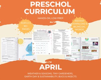 April Easy Curriculum for Preschoolers - Save Time with No Prep!