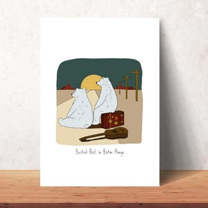 Fine Art Print A4 – "Busted Flat in Baton Rouge" Inspired by Janis Joplin's Iconic Song