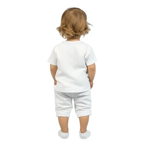 Cozy Sleeping Raccoon Design |  Classic Baby Crewneck T-Shirt - White | 100% Cotton