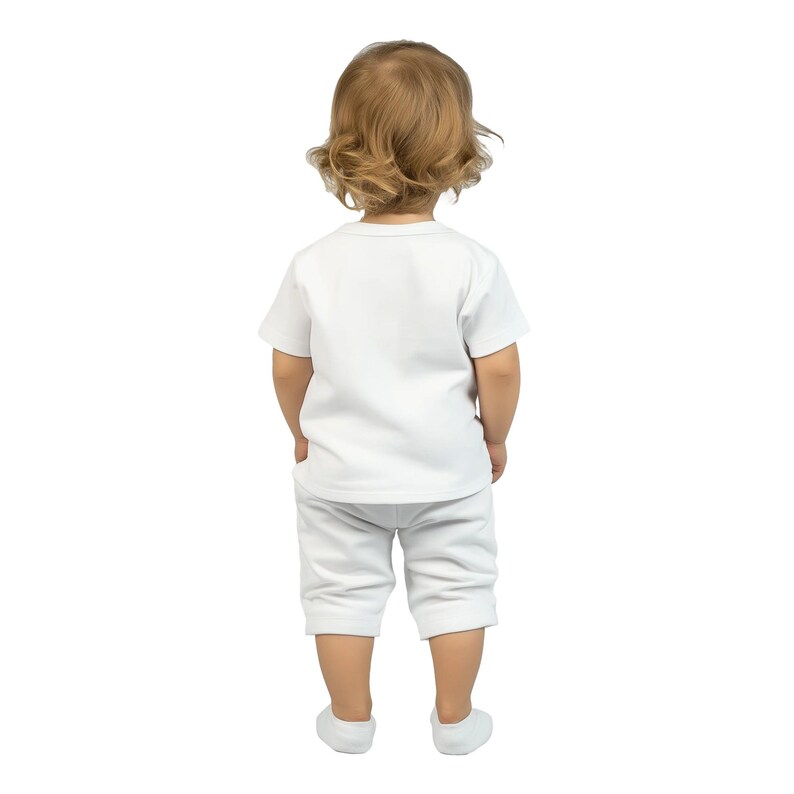 Cozy Sleeping Raccoon Design |  Classic Baby Crewneck T-Shirt - White | 100% Cotton