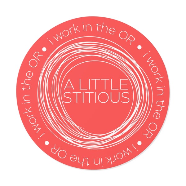 A Little Stitious in the OP -- Runde Vinyl-Aufkleber // Abergläubisch // Luck // The Office // Michael Scott // S-Word // Q-Word // Full Moon