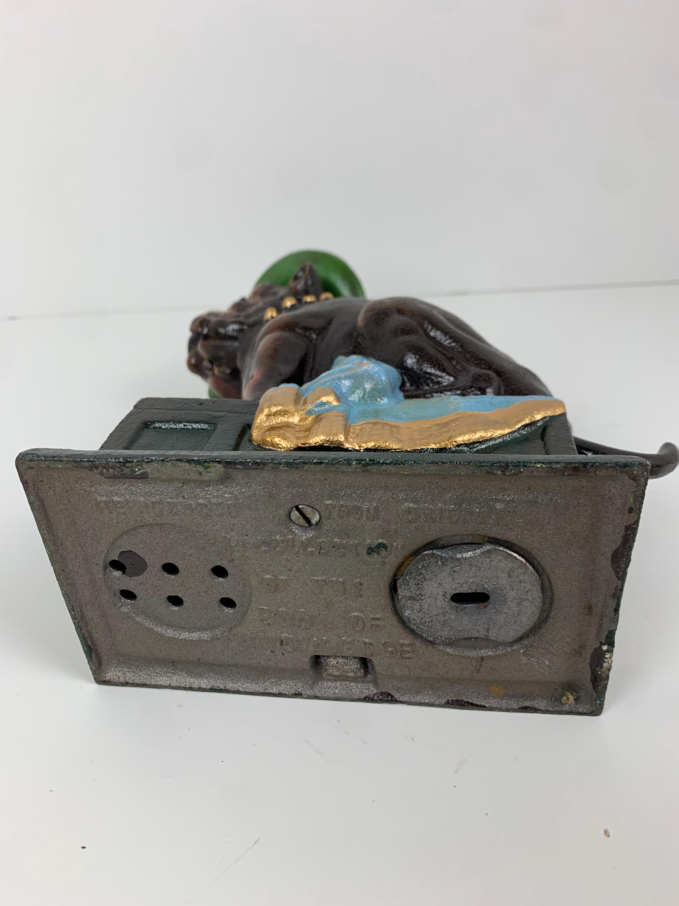 A*A様 Ole Puffer Bulldog シガー鋳鉄製機械式貯金箱 Ole Puffer Bulldog Cigar Cast Iron Mechanical Bank, 5 Cent Cigar