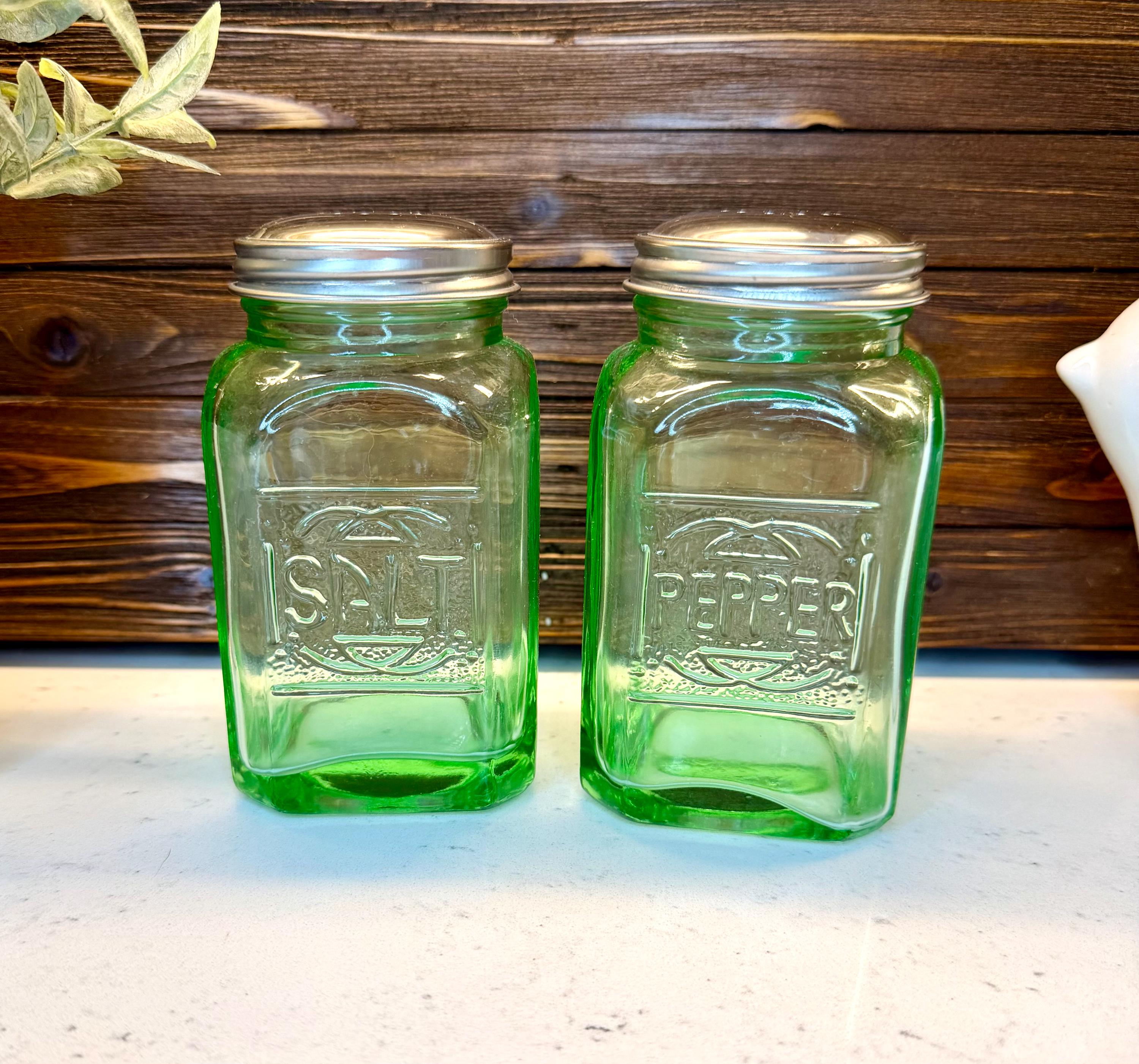 Jadeite Salt and Pepper - Etsy Canada