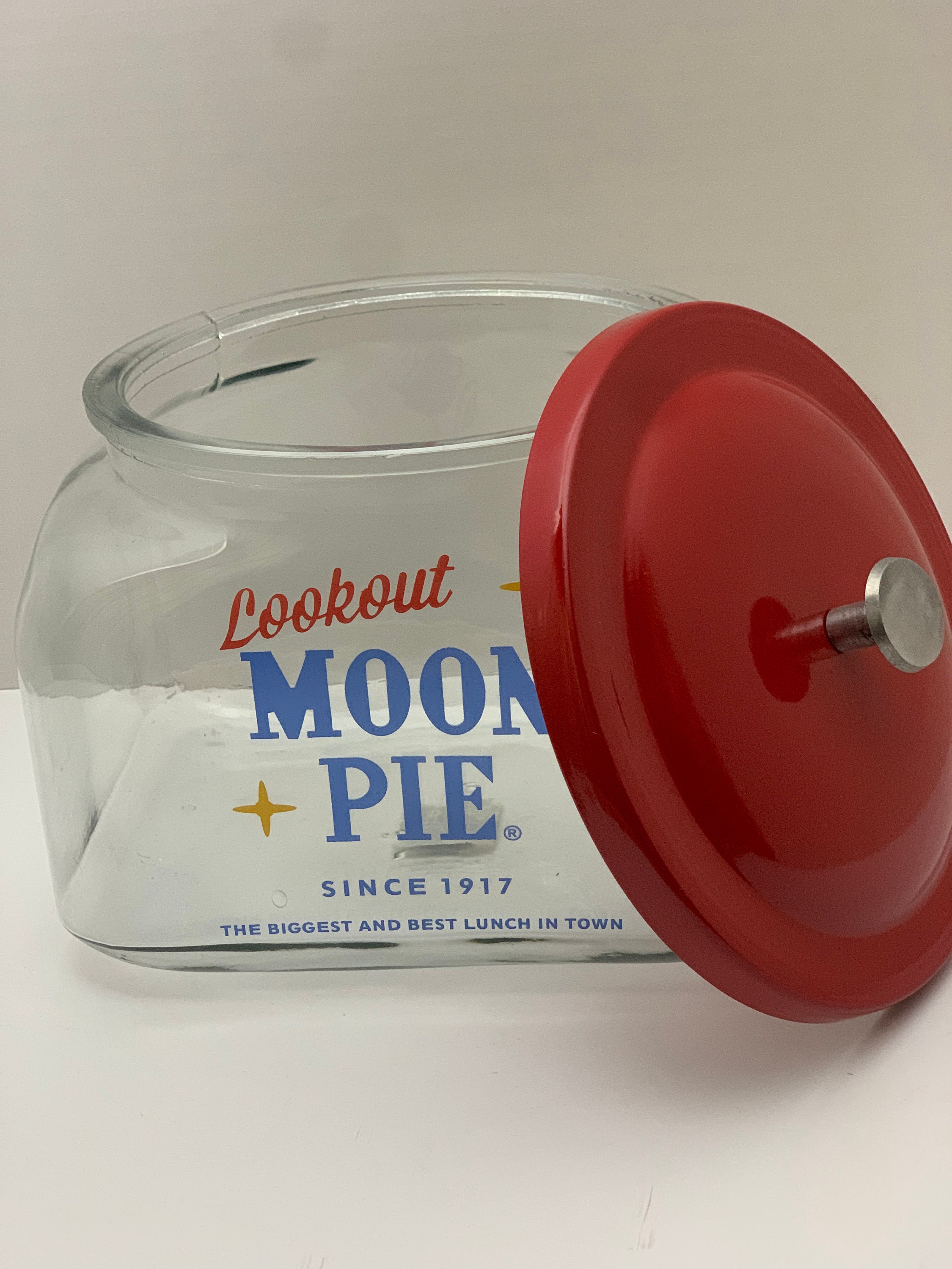 Moon Pie Counter Jar With Lid Country Store Display Cookie Jar Candy ...