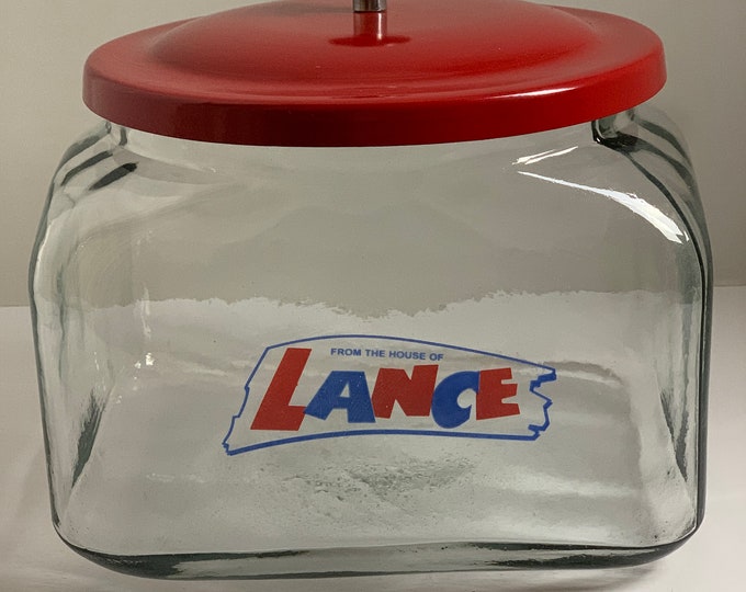 Vintage Lance Glass Jar With Lid Etsy