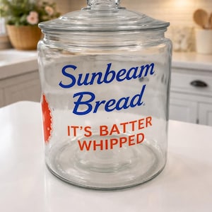 Glazen glazen tegenpot Sunbeam Bread, keukenopberger