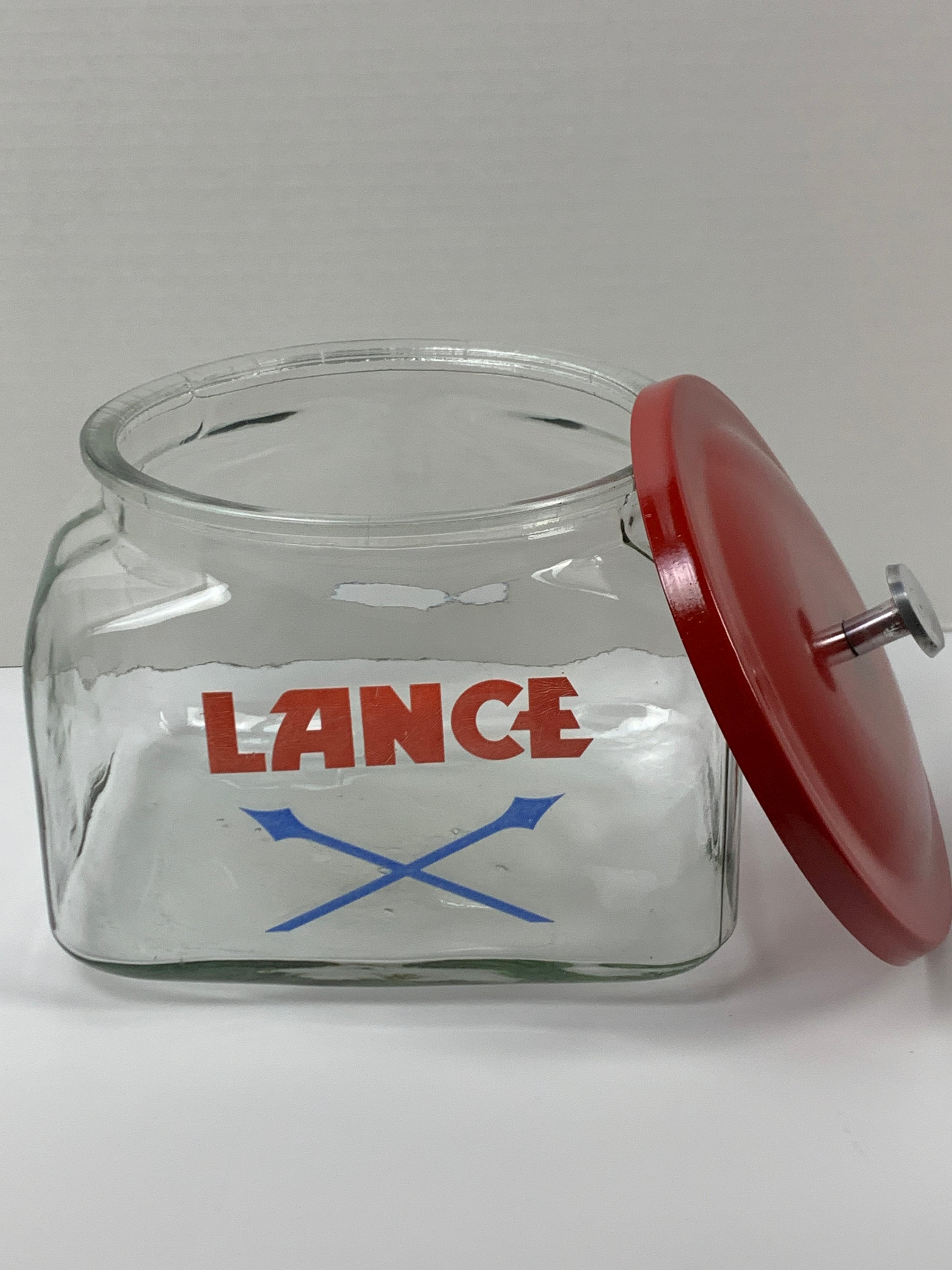 Lance Counter Jar With Lid Country Two Lance Logo Store Display Cookie