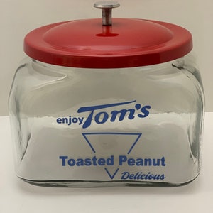 Tom's Peanut Jar: Vintage Style Glass Countertop Storage