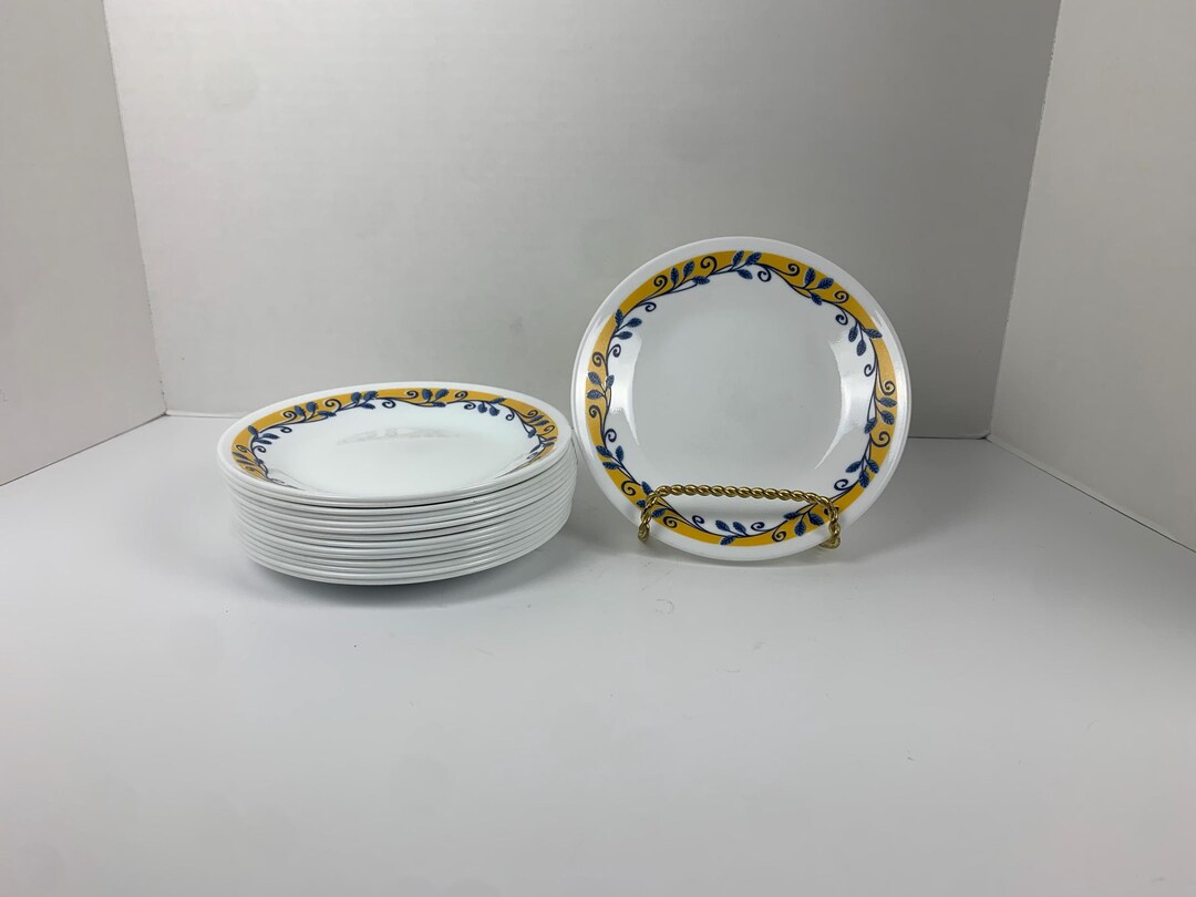 Corelle Yellow Pattern Vintage Corning Corelle Casa Flora Pattern Bread / Desert Plate, 6 3/4 ...