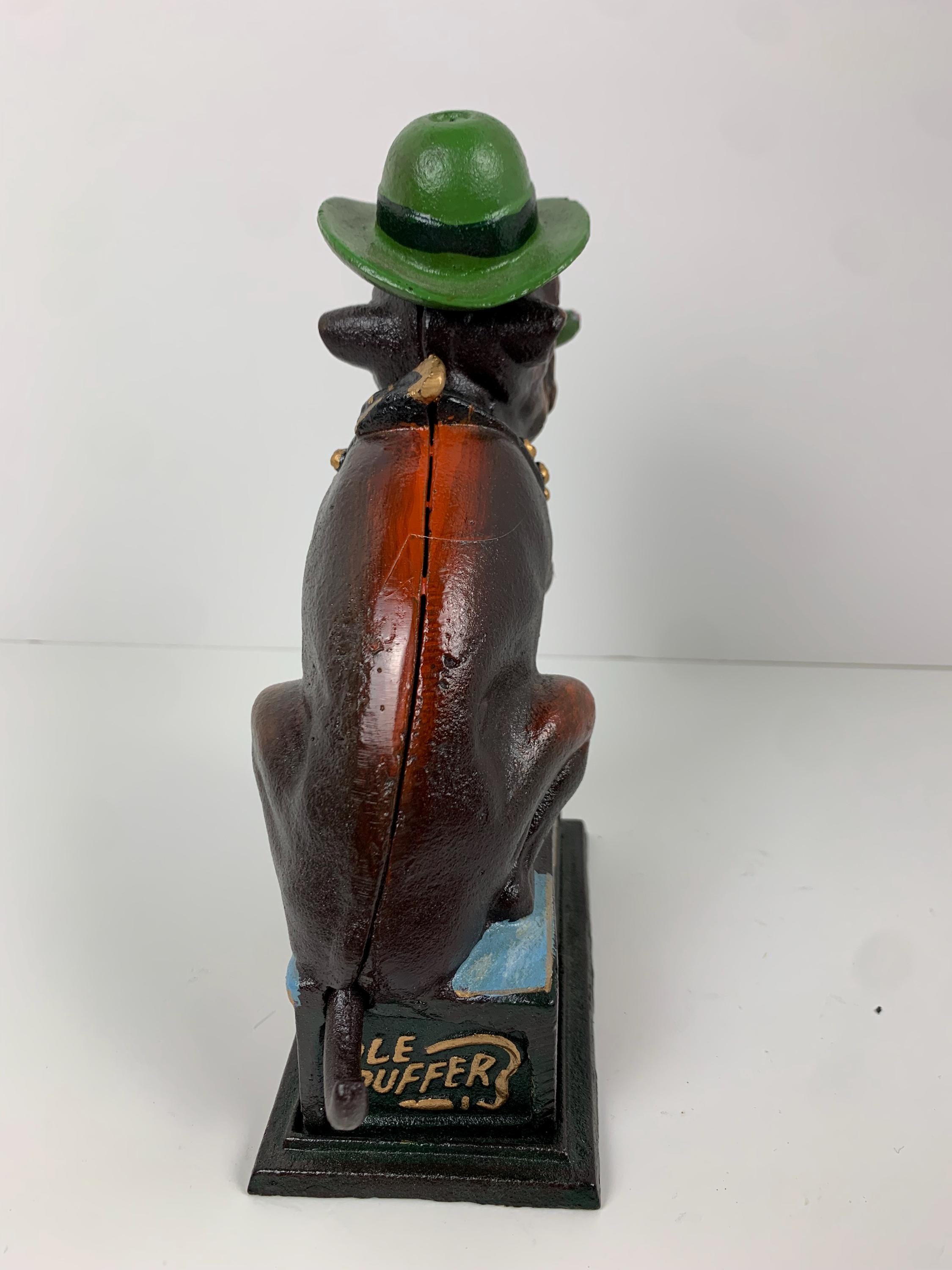 Ole Puffer Bulldog Cigar Cast Iron Mechanical Bank, 5 Cent Cigar