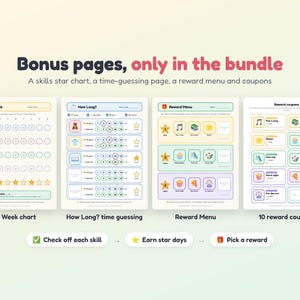 Executive Function Bundle, ADHD Friendly Visual Schedule, Chore Chart, Kids Journal, First Then Board image 3
