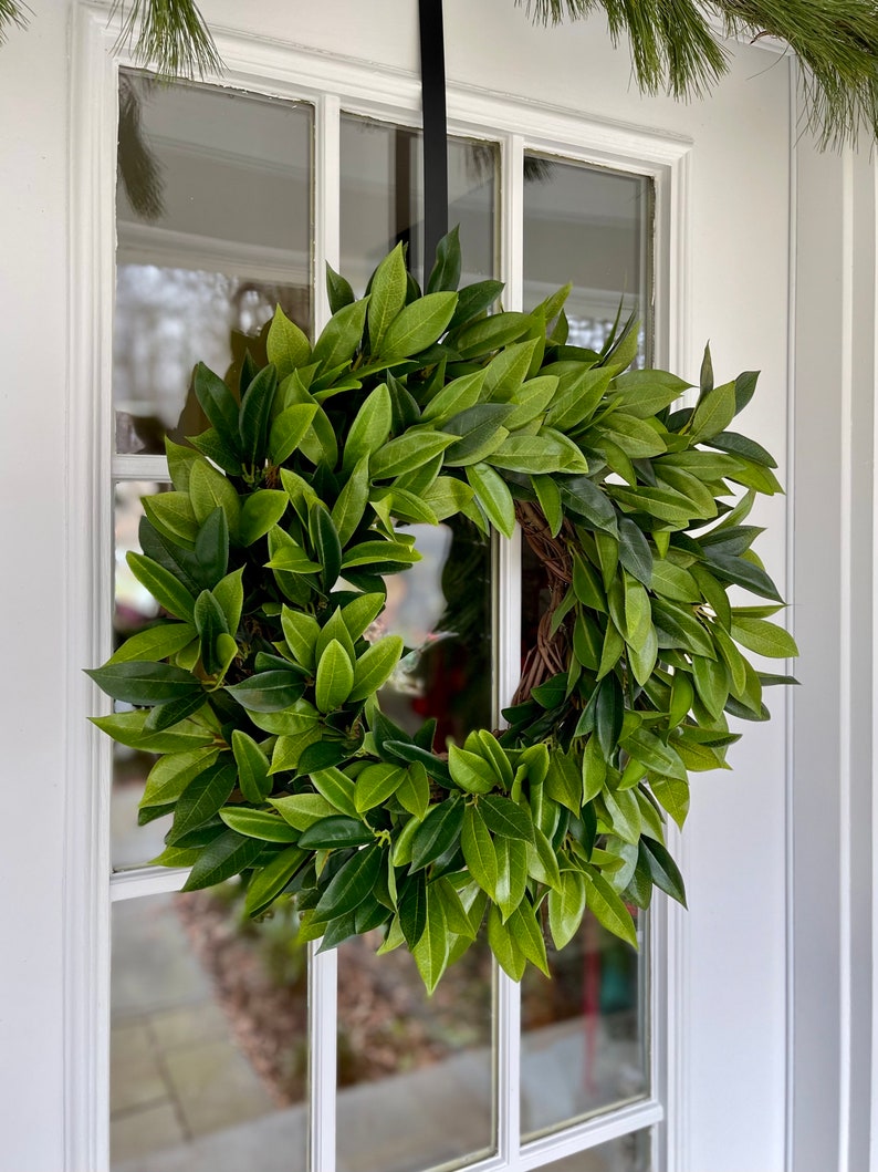 Year Round Laurel Wreath for Front Door Greenery Wreath for Everyday Year Round Laurel Wreath for Front Door Greenery Wreath for Everyday