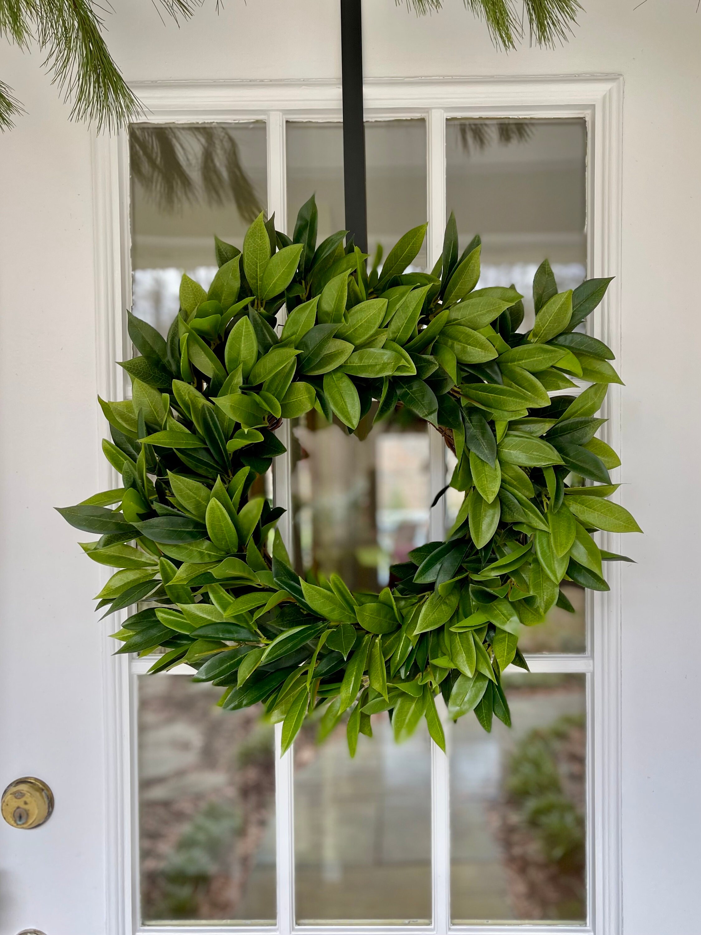 Year Round Laurel Wreath for Front Door Greenery Wreath for Everyday Year Round Laurel Wreath for Front Door Greenery Wreath for Everyday