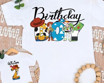 Toy Story Birthday Boy lShirt, Custom Name Family Birthday Gir Matching, Kids Disney T-Shirt, Dad, Mom,Sis
