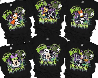 Disney Halloween 2025 Sweatshirt, Mickey Minnie And Friends Halloween Hoodie, Spooky Season, Halloween Party Sweat, Disney Halloween Hoodie