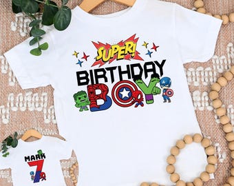 Custom Superhero Birthday Party Matching Family Shirt,Heros Universe Shirt,Superhero Custom Shirt,Superhero Dad,Superhero Team Family Shirt