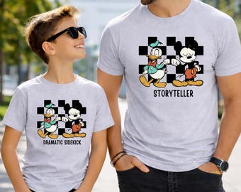 Disney Father and Son Matching Vacation Shirts, Mickey and Donald Dad Son Gift Tee