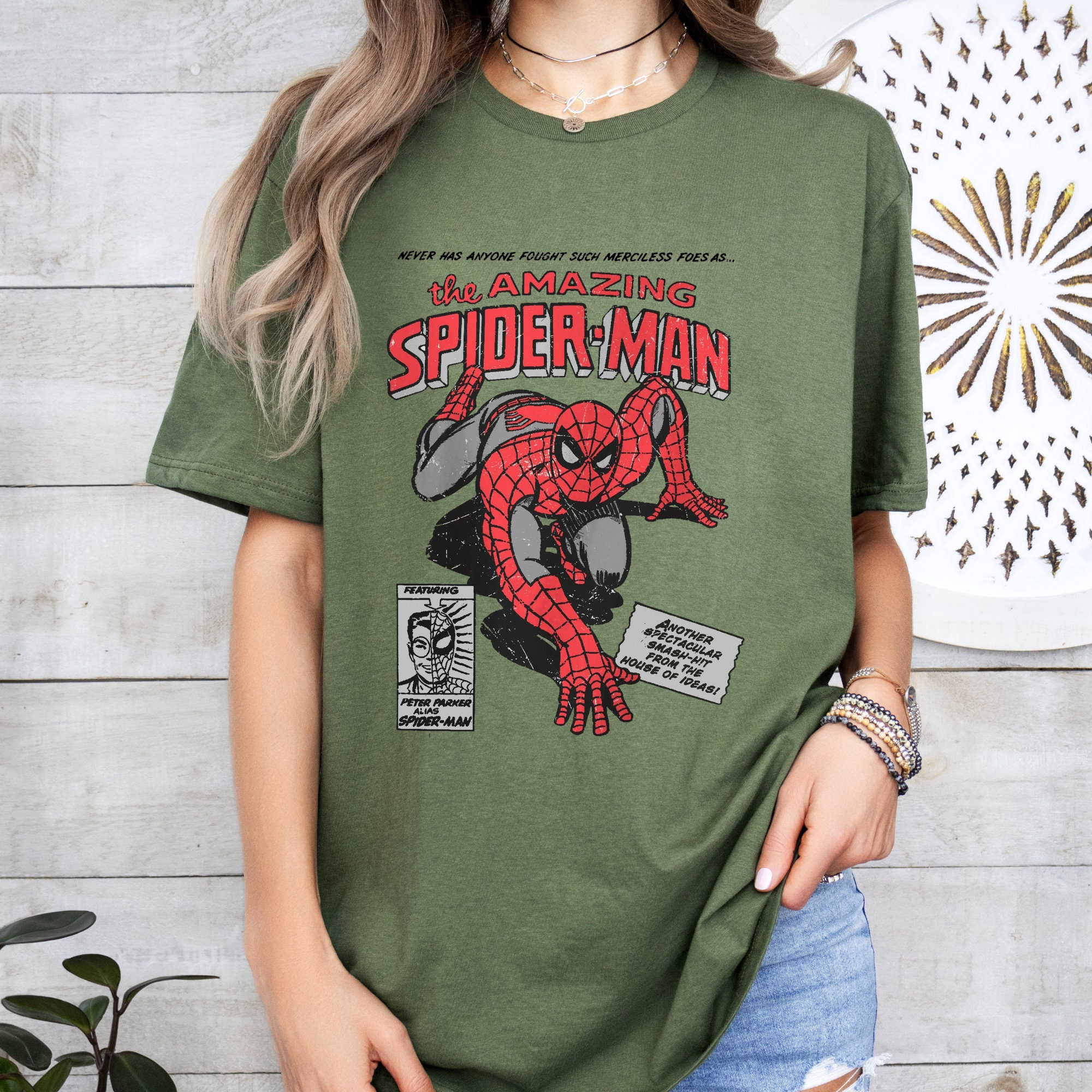 Unisex Vintage 90s Marvel the Amazing Spider Man T-shirt, Retro