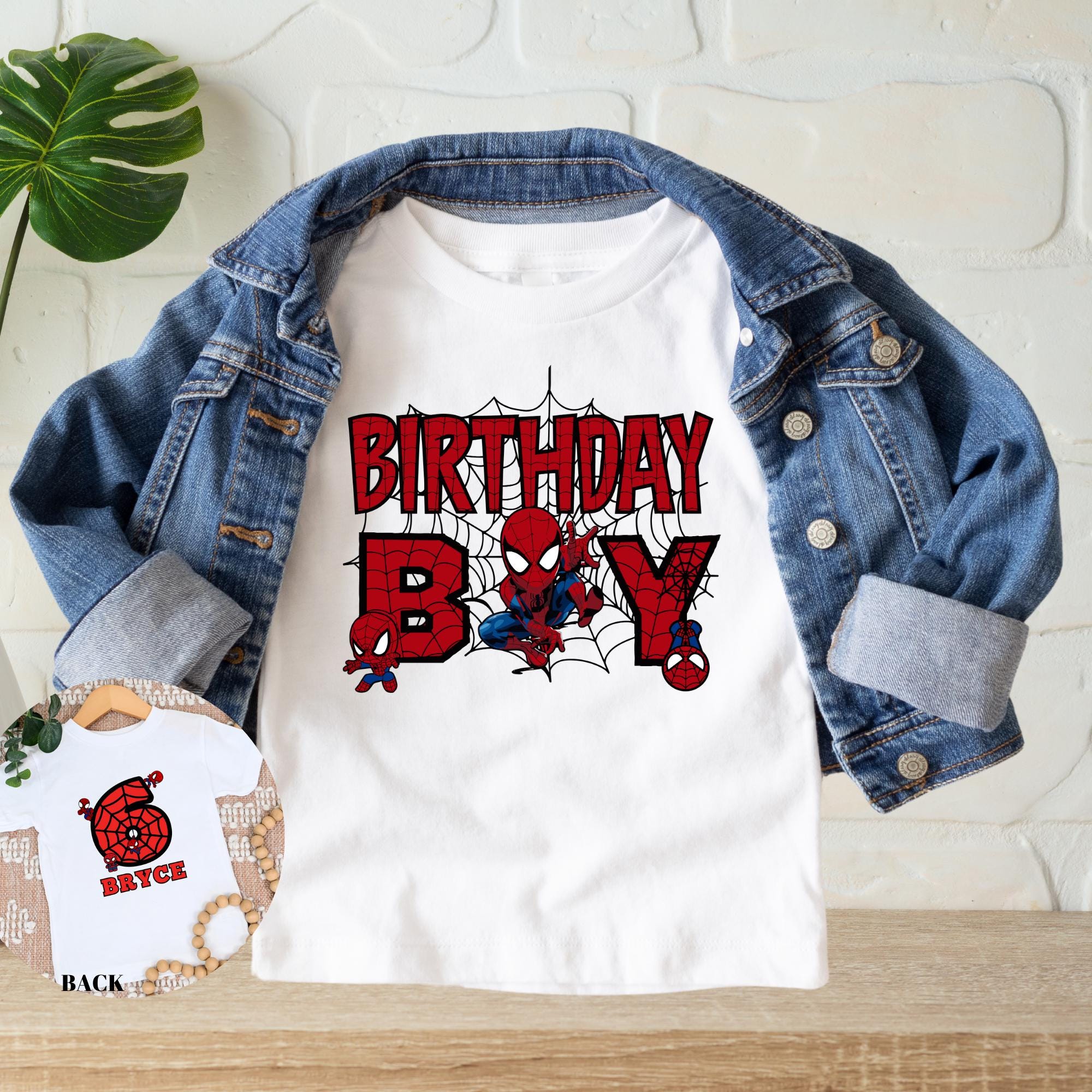 Custom Spiderman Birthday Family Matching T-shirt Amazing Spider Man Avenger Shirt, Superhero Shirt, Mom of The Birthday Boy, Spider-Man Tee