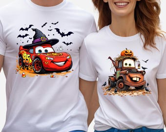 Halloween Cars Movie Shirt: Lightning McQueen & Tow Mater