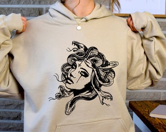 Medusa Graphic Tee, Snake Hair, Greek Mythology Shirt