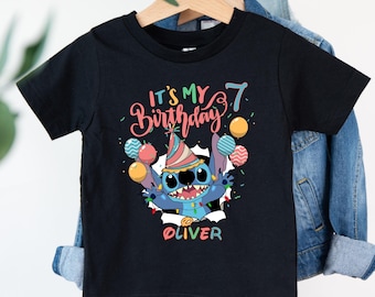 Its My Birthday Boy Girl Family Matching Shirts, Disney Stitch Birthday Vacation Shirts, Stitch Birthday Shirt, Brother Sister Mom Dad Shirt
