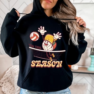 Retro TIs The Season Volleyball Graphic Tee, Volleyball Mom Shirt, Retro Volleyball Shirt, Comfort Color Volleyball Shirt