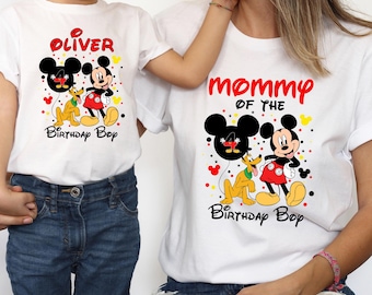 Disney Mickey Birthday Boy Family Matching T-shirt, 4th 5th 6th Birthday Shirt, In my Birthday Era My First Birthday boy Mom Dad Sis Bro Tee