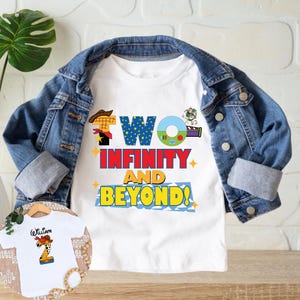 Custom Two infinity and beyond Birthday Boy Shirt, Disney Vacation Toy Story shirt, Buzz Lightyear shirt, Toy Story Second Birthday Shirt