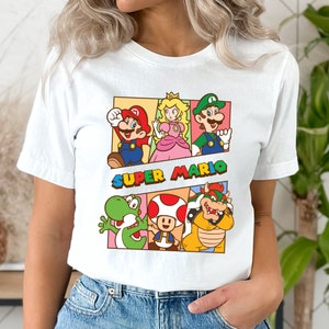Super Mario Kids Shirt, Super Mario T-Shirt, Super Mario Family Tee, Mario & Friend  Tee