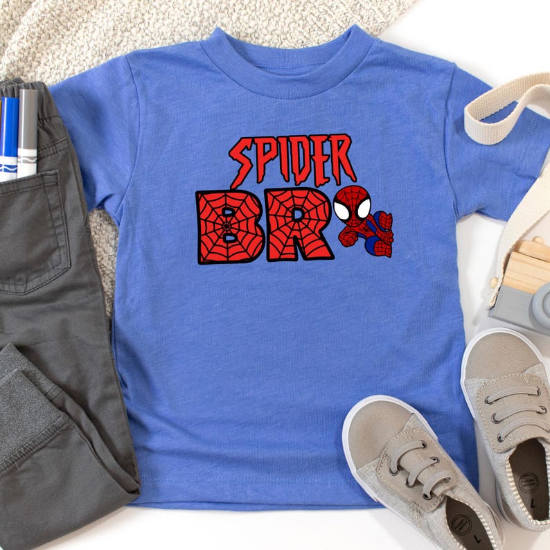 Spidey and Friends Birthday Boy Shirt, Ghost-Spider Superhero Tee, Personalized Name & Age Outfit image 4