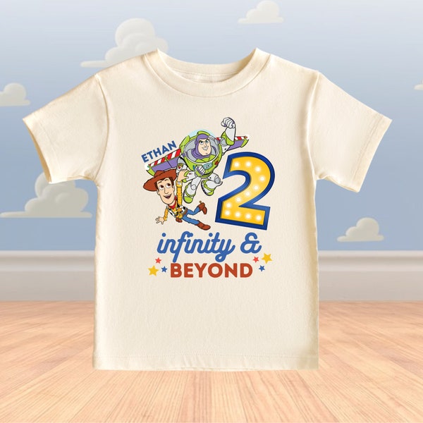 Custom 2 infinity and beyond Shirt, Toy Story shirt, Buzz Lightyear shirt, Toy Story Birthday Shirt, Two infinity and beyond tee