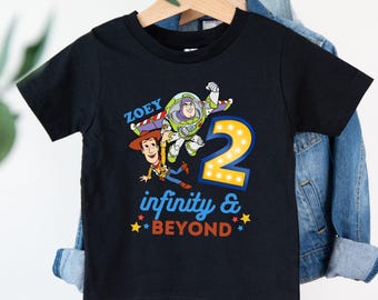 Custom 2 infinity and beyond Shirt, Toy Story shirt, Buzz Lightyear shirt, Toy Story Birthday Shirt, Two infinity and beyond tee