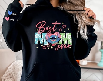 Stitch Best Mom Ever Mothers Day, Custom New Mom Shirt Mama Tee, Stitch Shirt, Valentines Hoodie Disney Mom Shirt Baby shower Party sweater
