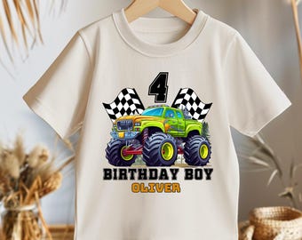 Monster Truck Birthday Boy Shirt, Birthday Kids Monster Truck Shirt, Family Birthday Truck Shirt Monster Truck Birthday Family Youth Toddler