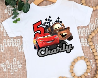 Cars birthday Family Party shirt, Lightning McQueen and Mater Birthday, Birthday family Crew Shirt, Birthday Tee, Disney Cars Birthday Shirt