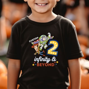 Two infinity and beyond Custom Shirt, Second Birthday Boy, Buzz Lightyear shirt, Woody Birthday Toddler Shirt, Two infinity and beyond tee