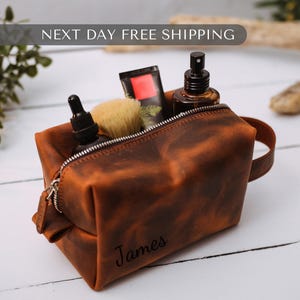 Men&#39;s toiletry bag, Cosmetic bag for men, Personalized gift, Travel bag for men, Leather travel bag, Men&#39;s cosmetic bag, Gift ideas for men