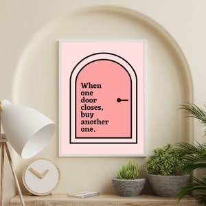 Real Estate Wall Art, Realtor Office Decor, Realtor Signs, Housewarming Gift, Funny Quote, Printable Art, Instant Download (Pink Boho)