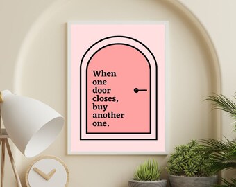 Real Estate Wall Art, Realtor Office Decor, Realtor Signs, Housewarming Gift, Funny Quote, Printable Art, Instant Download (Pink Boho)