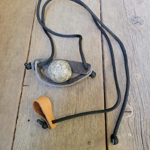 Shepherd Sling, Rock Sling, Survival Sling, Sling Shot, Handmade with Leather