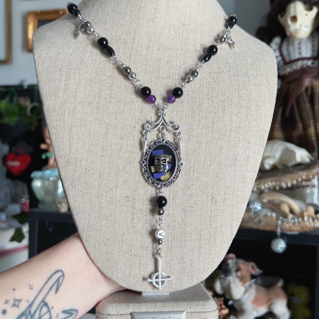 Ghost Band REAL RITUAL CONFETTI Beaded Rosary Necklaces | Gothic ...