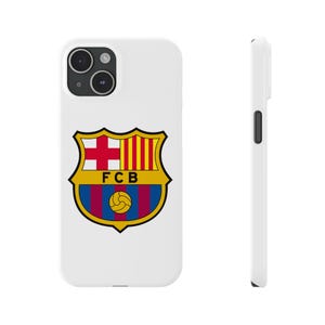 Barcelona FC Handyhülle | Personalisiertes FC Barcelona Cover | Hochwertige Barcelona Fussball Mannschaft Hülle | iPhone-Kompatibel | Einzigartiges Fußball Geschenk