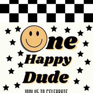 One Happy Dude Invitation