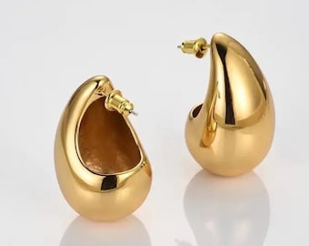 Drop Statement Earrings 18K Gold Plated