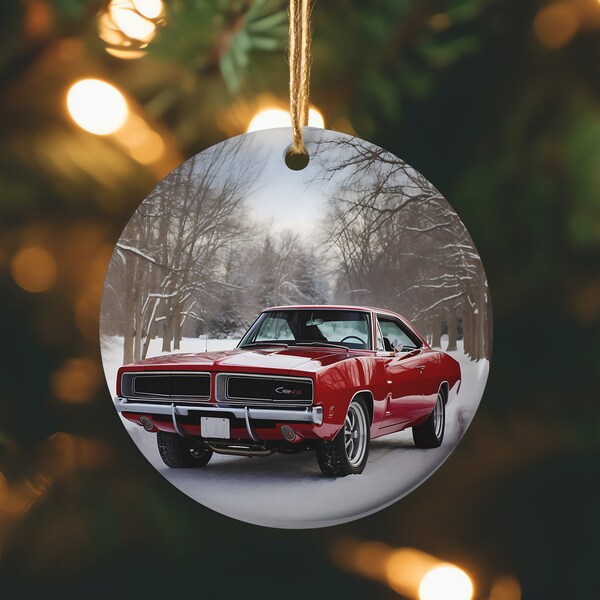 Dodge Charger Christmas Ornament 