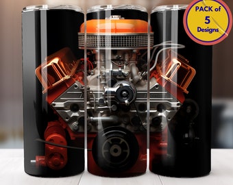 Car Mechanic Engine Block 20 oz Tumbler Sublimation Design Car Tumbler Wrap Men Tumbler Wrap Digital Download PNG Muscle Cars Wrap