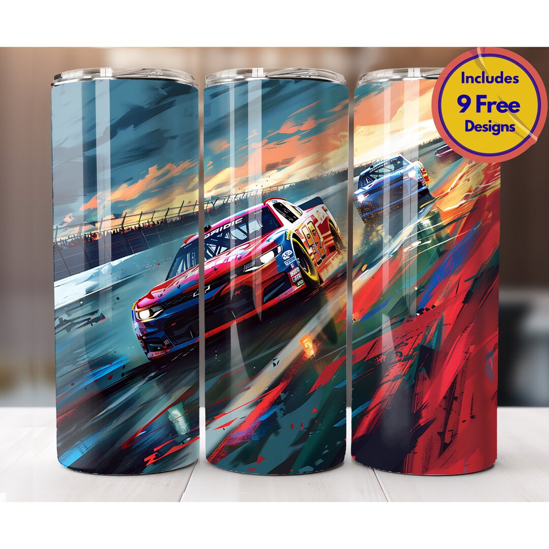 Shell Racing Tumbler Indy Racing Car 20 Oz Tumbler Sublimation Design PNG Comic Book Race ...