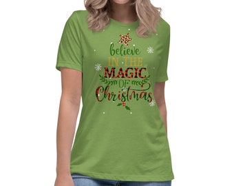 Believe In The Magic Of Christmas T-Shirt | Merry Christmas Tshirt | Happy Holidays Tee Shirt | Merry Christmas Shirt Christmas Gift